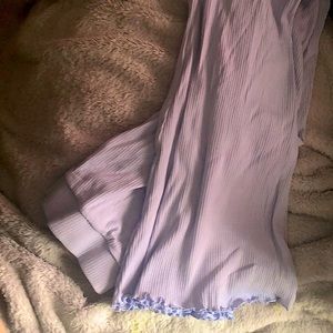 Blue flared leggings